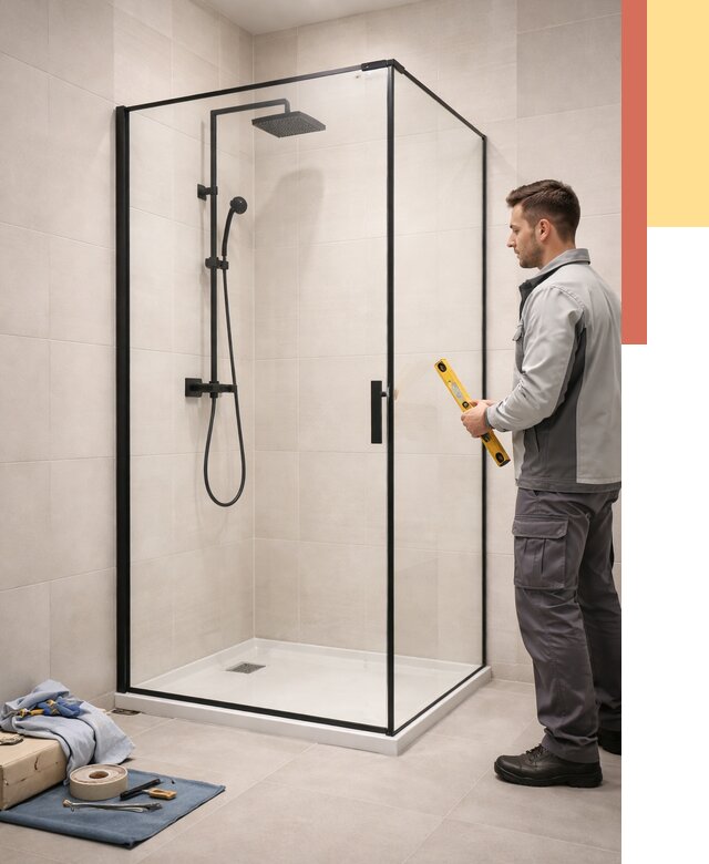 Стеклянные перегородки для душа в Сланцах от 12915 руб. | Монтаж под ключ — ОТДЕЛОЧНИК-Слы