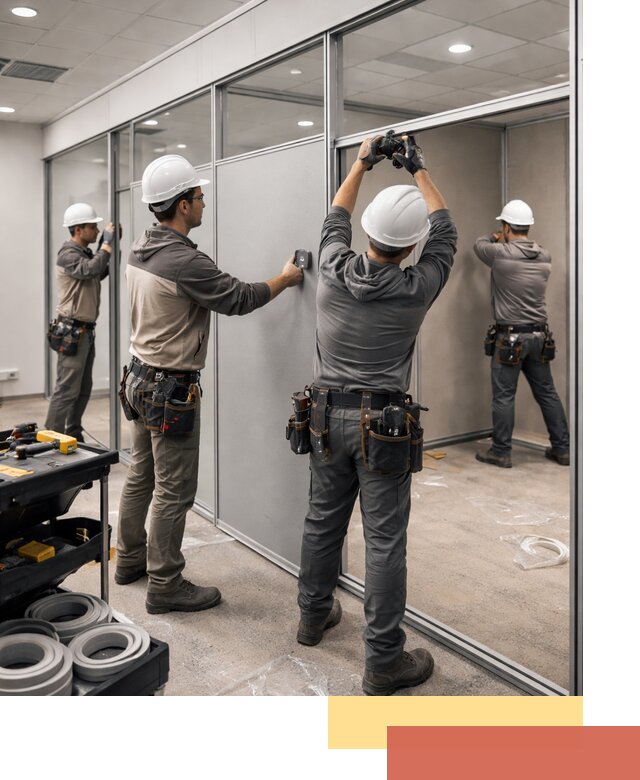 Мобильные офисные перегородки под ключ в Сланцах