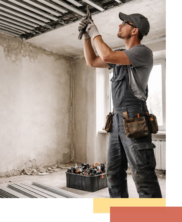 Демонтаж реечного потолка в Сланцах быстро и аккуратно