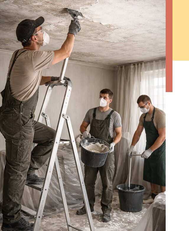 Удаление побелки с потолка в Сланцах от 2583 руб. быстро и недорого | ОТДЕЛОЧНИК-Слы