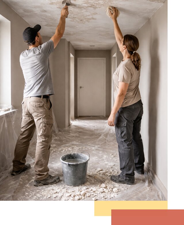 Удаление побелки с потолка в Сланцах — быстро и аккуратно