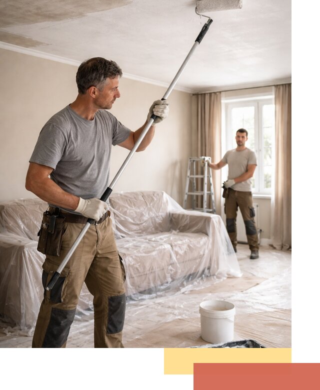 Грунтовка потолка в Сланцах — подготовка под покраску и отделку