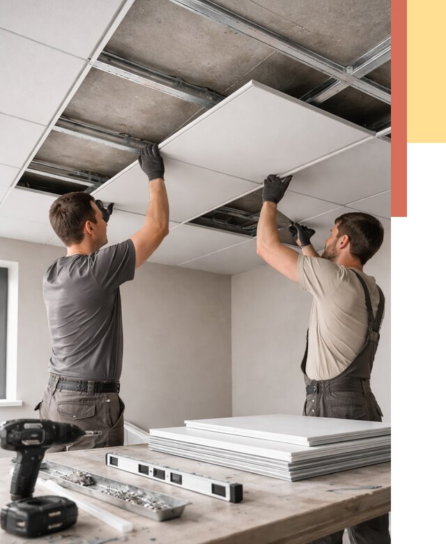 Монтаж кассетного потолка в Сланцах от 4649 руб/м2 — установка и сборка | ОТДЕЛОЧНИК-Слы