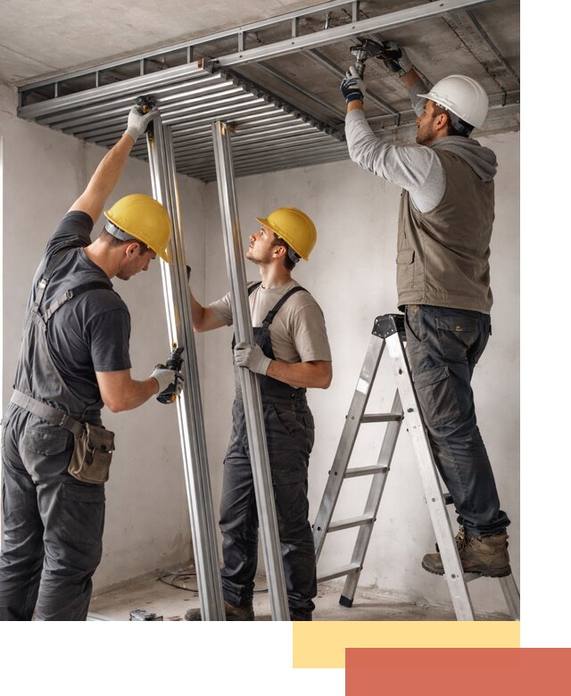 Монтаж реечного потолка под ключ в Сланцах