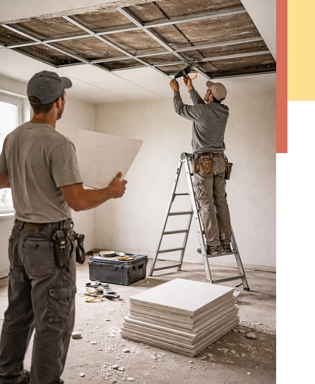 Замена плит подвесного потолка в Сланцах от 1808 руб. быстро и недорого | ОТДЕЛОЧНИК-Слы
