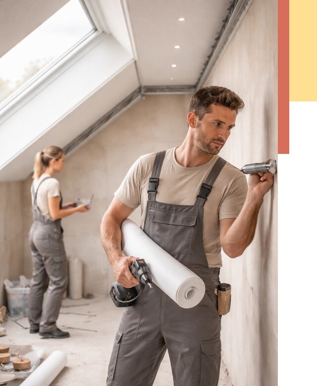 Монтаж натяжного потолка на мансарде в Сланцах от 3616 руб. | ОТДЕЛОЧНИК-Слы