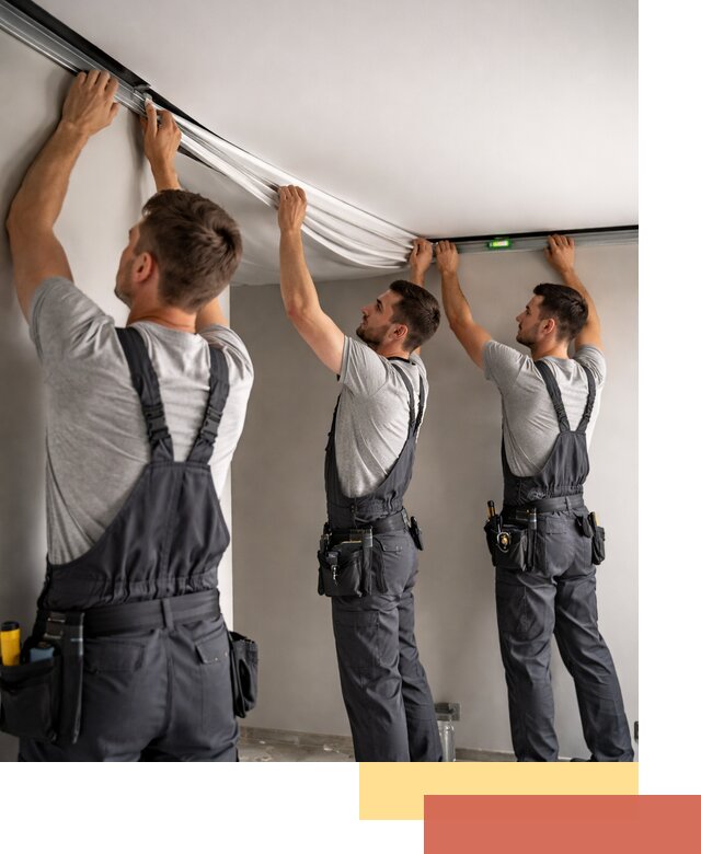 Теневые натяжные потолки в Сланцах: монтаж и отделка быстро и качественно