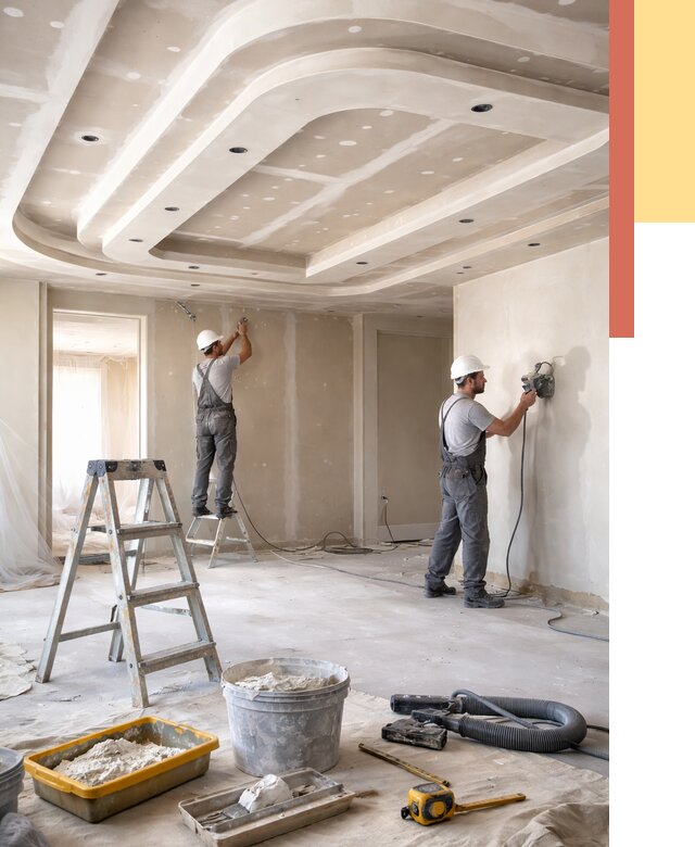 Многоуровневый потолок из гипсокартона в Сланцах от 775 руб. под ключ | ОТДЕЛОЧНИК-Слы