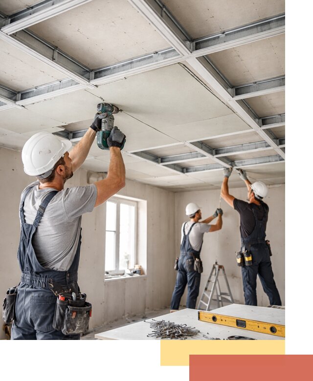 Кессонный потолок из гипсокартона под ключ в Сланцах