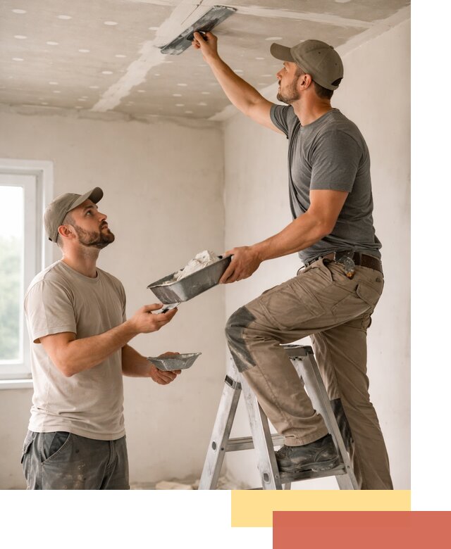 Шпаклевка потолка из гипсокартона в Сланцах качественно и быстро