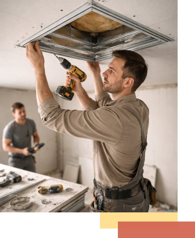 Монтаж люка в потолок из ГКЛ в Сланцах