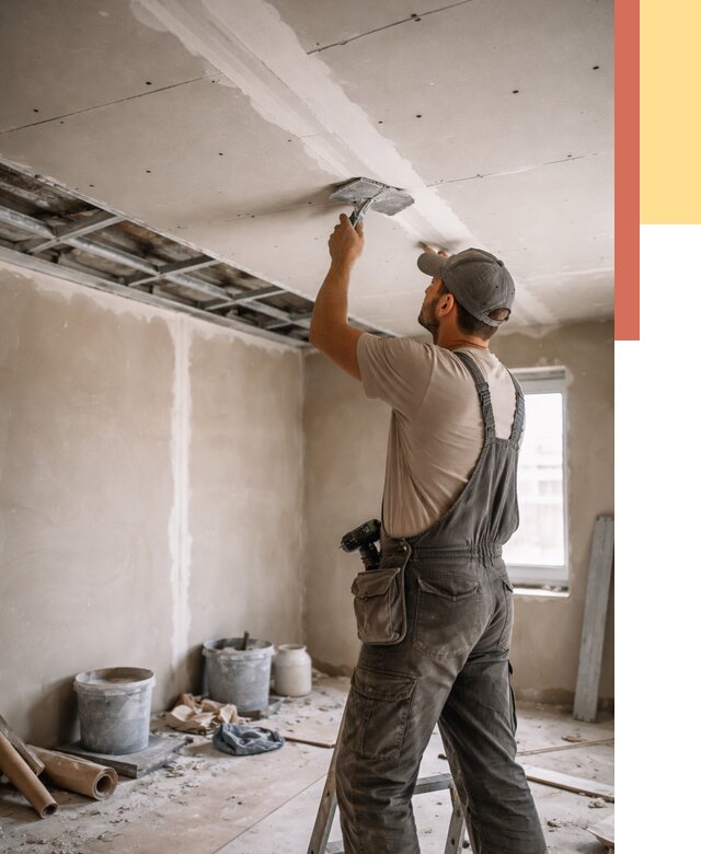 Ремонт потолка из гипсокартона в Сланцах от 672 руб./м² — быстро и недорого | ОТДЕЛОЧНИК-Слы