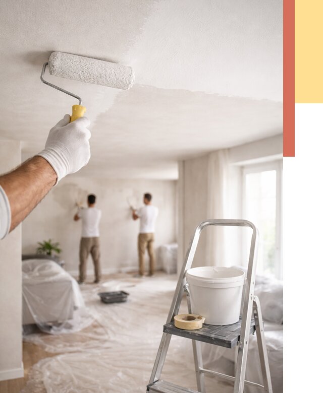 Покраска потолка акриловой краской в Сланцах от 2583 руб. | ОТДЕЛОЧНИК-Слы