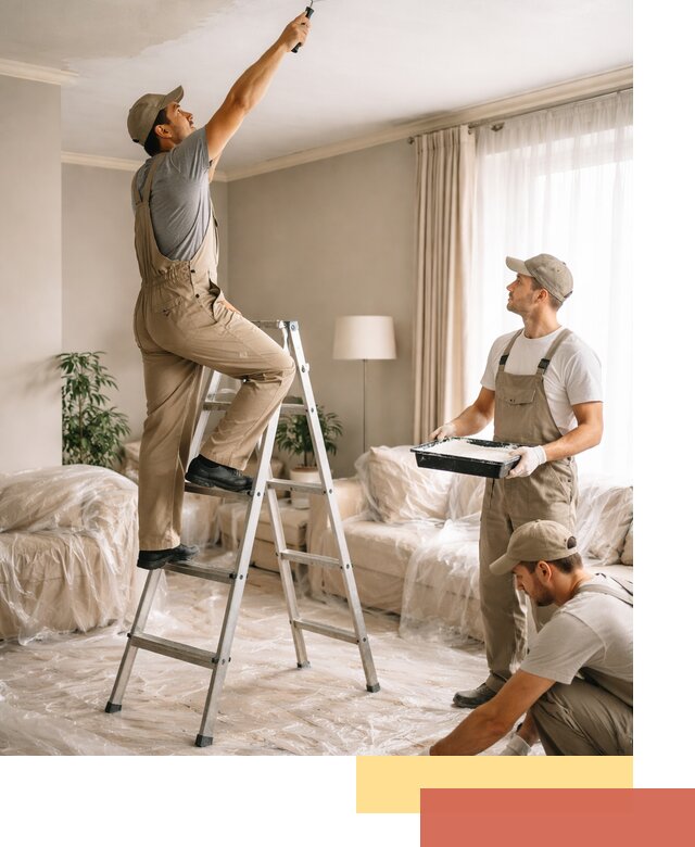 Покраска потолков акриловой краской в Сланцах качественно и быстро