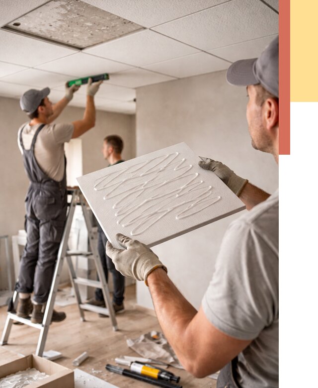 Монтаж потолочной плитки в Сланцах от 4649 руб. — быстро и недорого | ОТДЕЛОЧНИК-Слы