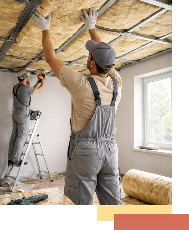 Утепление потолка под ключ в Сланцах качественно и быстро