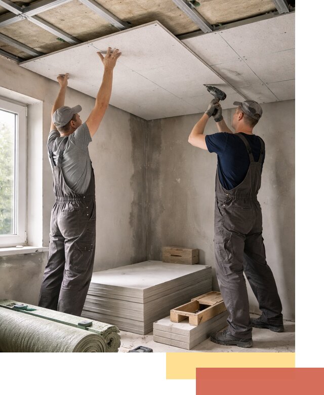 Шумоизоляция потолка панелями ЗИПС в Сланцах